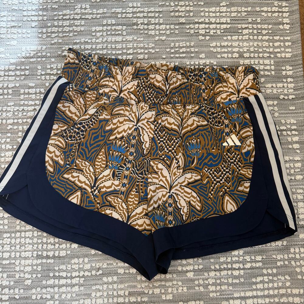 Adidas Navy Print Sz Medium Running, Casual Shorts